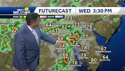Partly cloudy and warm Tuesday, impact weather for Wednesday