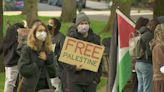 Protestors occupy PSU library portico, escalate property damage and intimidation fears