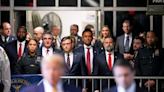 Trump flanked by strong showing of GOP allies amid Cohen's testimony in NY v. Trump trial: PHOTOS