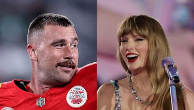 Travis Kelce Cheers on Taylor Swift at Her Eras Tour Show in Paris With Bradley Cooper and Gigi Hadid - E! Online