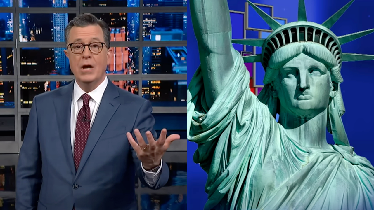 Colbert mocks new Biden border policy: 'Give us your tired, your poor... up to 2,500 people a day'