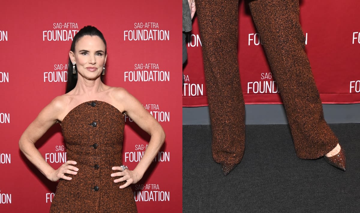 Juliette Lewis Dazzles in Chocolate Brown Rhinestoned Pumps at SAG-AFTRA Conversation for ‘The Thicket’ in Los Angeles