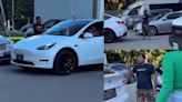 'Just Dare To Hit Me, Then You See...': Man Stands At Parking Space To Reserve Slot For Friend's Car...