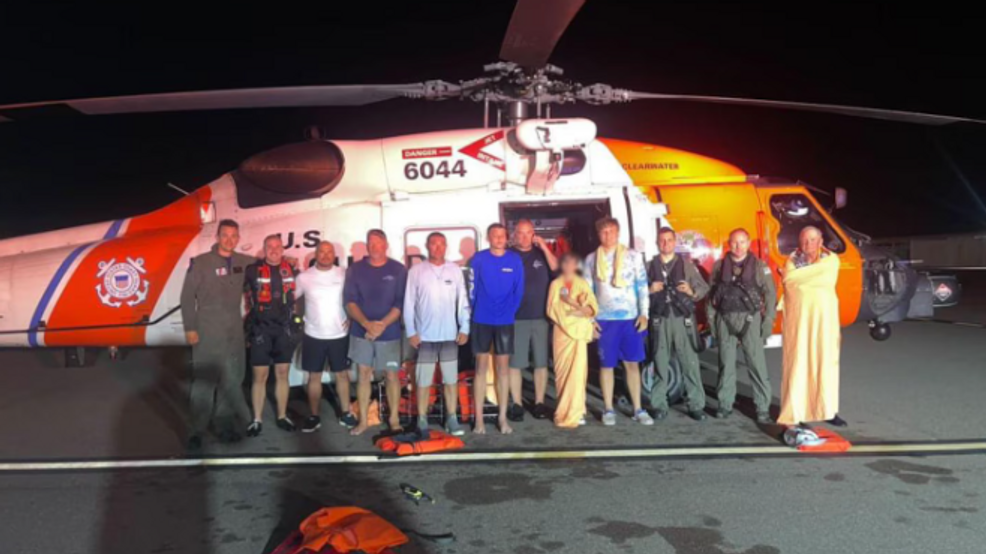 Coast Guard rescues child and seven adults from capsized boat near Boca Grande