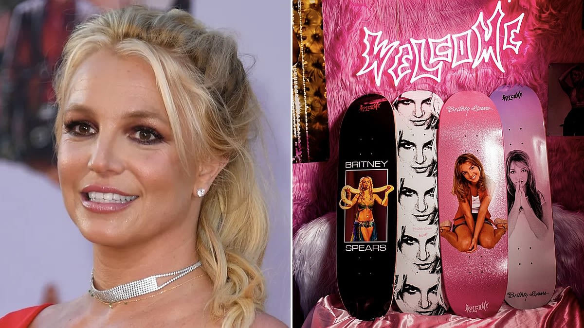 Britney Spears Teams Up with Welcome Skateboards for Custom Decks