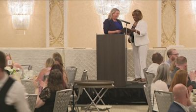 Claudine Ewing honored at the Professional Nurse's Association of Western New York award ceremony