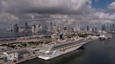 FILE PHOTO: The Carnival cruise ship Sunrise is seen docked at Miami Port, in Miami