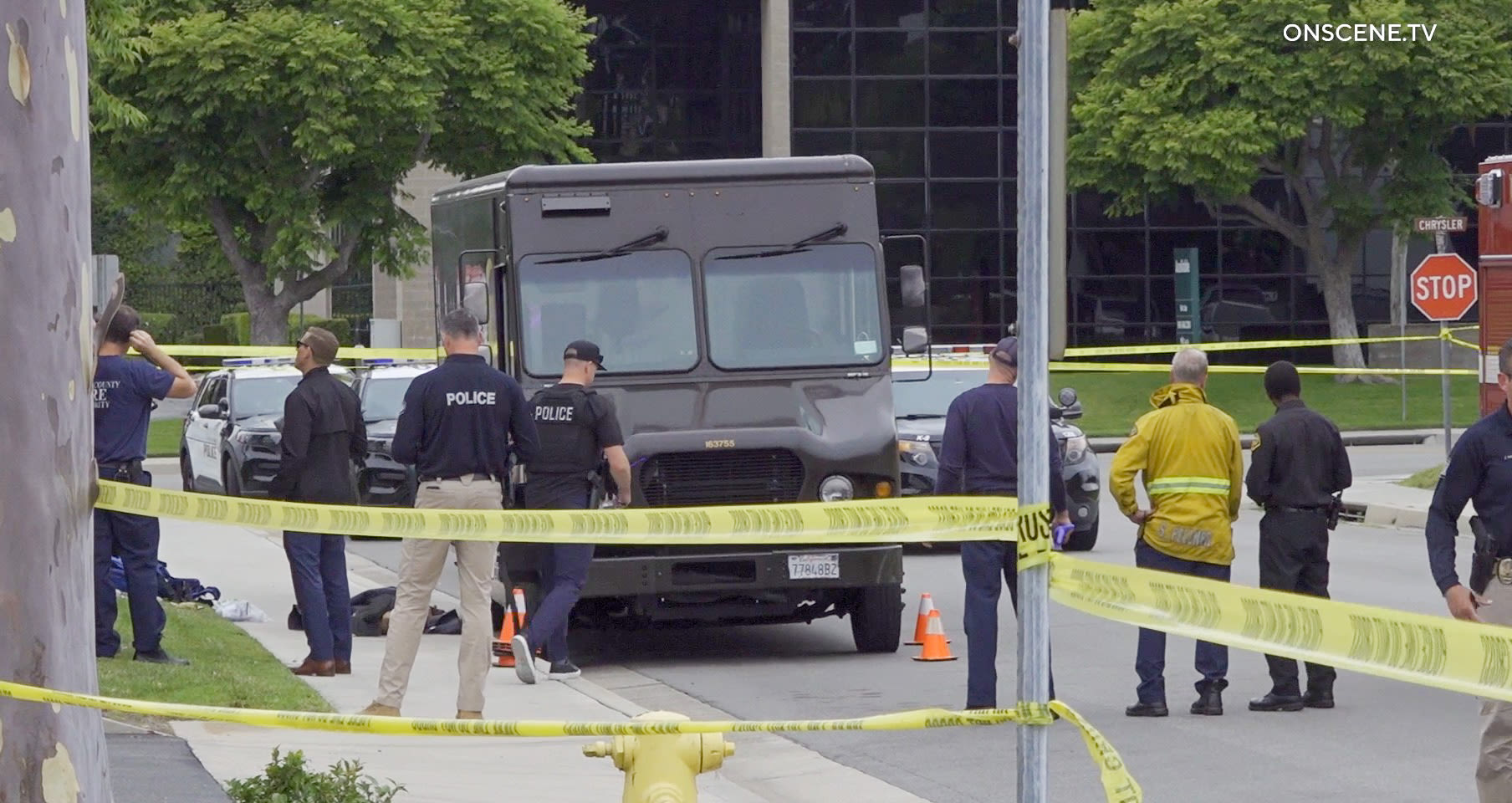 UPS driver fatally shot while sitting in parked van, Irvine police say