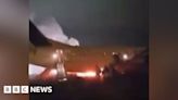 Senegal: Passengers flee burning plane that skidded off runway