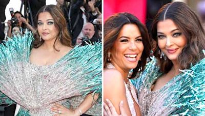 Cannes 2024: Aishwarya Rai Bachchan dons silver Falguni Shane Peacock gown with turquoise fringe hues; reunites with Eva Longoria at Kinds of Kindness premiere 2024 : Bollywood News...