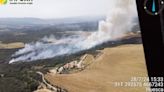 Declarado un incendio forestal junto a la ermita de San Medardo de Benabarre (Huesca)