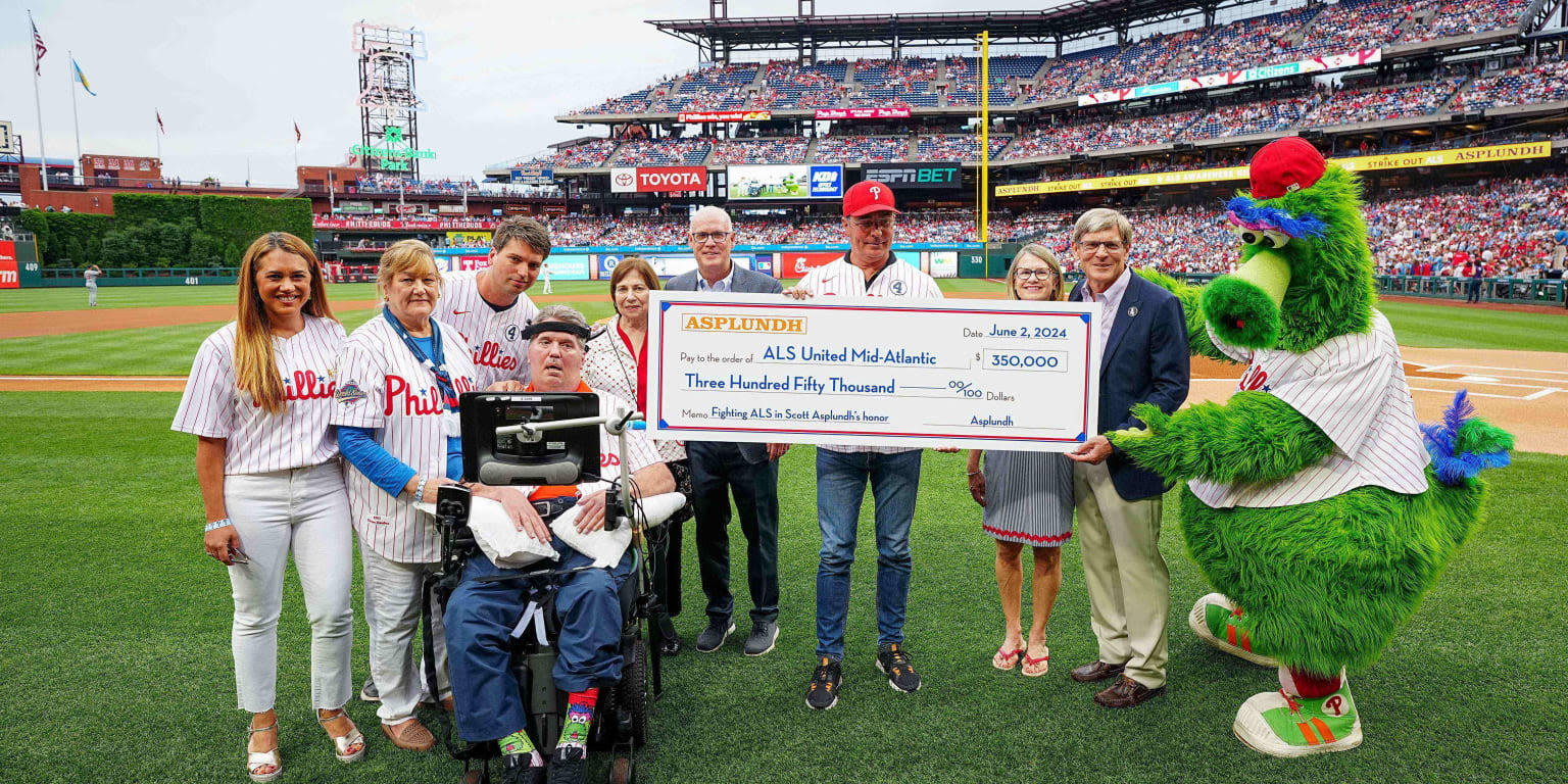 Phillies, Fans and Asplundh Rally to #StrikeOutALS; Raise $750,004 for ALS Patient Care and Research in Support of MLB’s Lou Gehrig Day