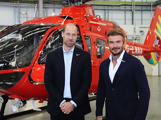 Prince William and David Beckham Got Inside a Helicopter But Did Not Leave the Ground