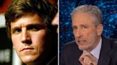 Jon Stewart just did a throwback to the very first time he roasted a young bowtie-wearing Tucker Carlson — 2 decades ago