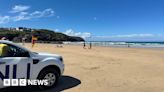 Perranporth beach swimmers trapped by rip current