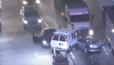 Police arrest woman after wrong-way chase on Los Angeles freeway