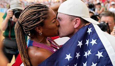 An Olympics love story: Team USA track and field power couple shine bright in Paris