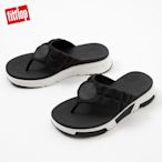 【FitFlop】HAYLIE QUILTED CUBE TOE-THONGS 運動風夾腳涼鞋-女(黑色)