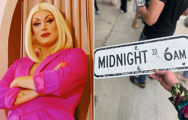 Drag Queen and L.A. Public Officials Help Take Down Signs That Were Relics of City’s Anti-LGBTQ+ History