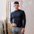 ADISI 男高領智能抑菌抗靜電保暖衣AU2321034 (S-2XL) 烏黑