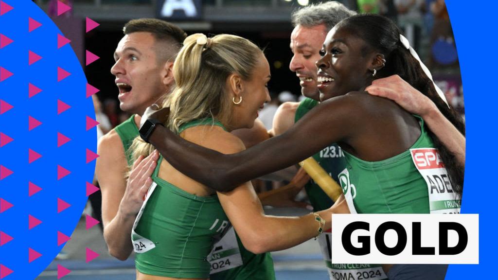 European Athletics Championships: Ireland win 4x400m mixed relay gold