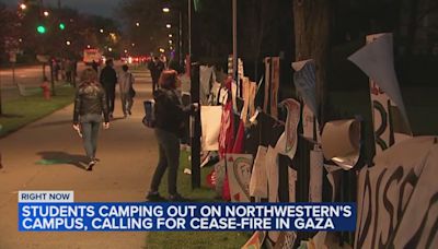 Northwestern University students continue pro-Palestinian protest with encampment on Deering Meadow