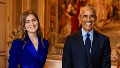 Obama meets with Princess Elisabeth just 24 hours before undisclosed private talks with Sunak