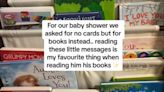 Mom-To-Be Asks For Books Instead Of Cards For Baby Shower And The Results Are Too Sweet