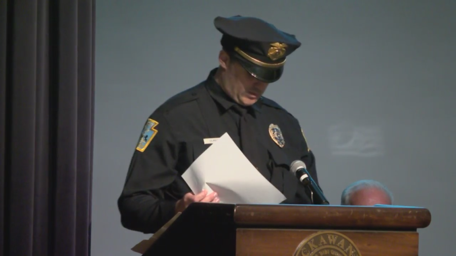 Detective Gilmartin speaks at Lackawanna County Police Academy graduation