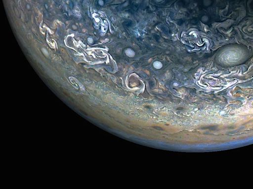 Breathtaking Majesty: NASA’s Juno Captures Jupiter’s Colorful Chaos in Stunning Detail