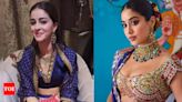 Anant Ambani and Radhika Merchant wedding: Ananya Pandey reveals her cute mehendi design and Janhvi Kapoor sets new standards in traditional elegance - See photos | Hindi Movie News - Times of...