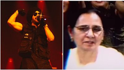 Diljit Dosanjh’s mom breaks down as he introduces her and his sister to the world for the first time at UK concert. Watch