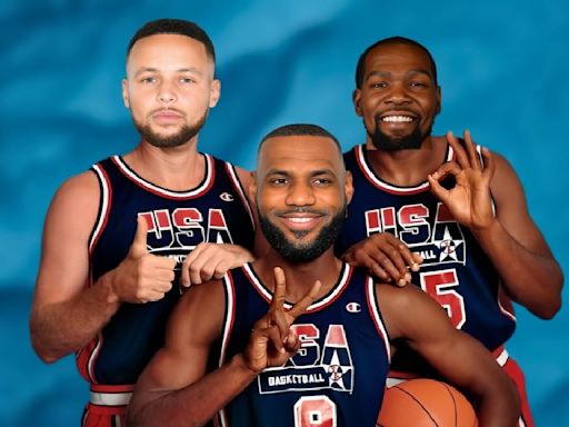 Stephen Curry, LeBron James, and KD Recreate Michael Jordan, Magic Johnson, and Larry Bird’s Classic Team USA Photo