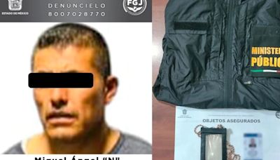 Cae miembro de la Familia Michoacana con uniforme del Ministerio Público en el Edomex