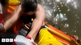 Dog walker's dramatic sea rescue caught on camera