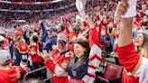 Florida Panthers fans cheer after center Sam Bennett scored a goal against the New York Rangers in the first period of Game 6 during the Eastern Conference Finals at...