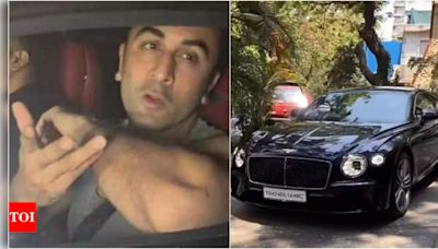 Ranbir Kapoor looks visibly miffed as paps spot him taking his new luxury car for a spin | Hindi Movie News - Times of India