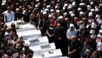 Thousands attended the funeral for the victims Sunday