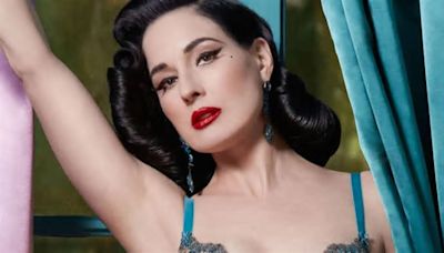 Burlesque star Dita von Teese, 51, looks like she’s ageing backwards as she wows in see-through lingerie in sexy shoot
