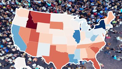 Population map reveals states growing, shrinking the quickest