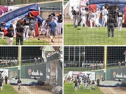 Young boy killed after bounce house goes airborne at Maryland baseball game