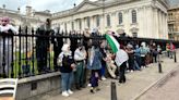 Protest camp remains outside Cambridge University graduation venue