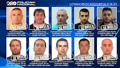 La Policía Nacional pide ayuda ciudadana para encontrar a diez fugitivos que podrían encontrarse en España