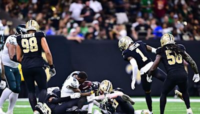 Payton Turner denies spitting on DeVonta Smith during Eagles’ contentious win vs. Saints