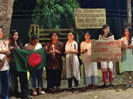 Silent plea for peace to return: Communication breach, banking services hits Bangladeshi students at Visva-Bharati