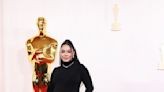Vanessa Hudgens debuts baby bump on Oscars 2024 red carpet