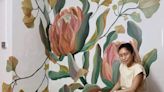 How a former art teacher makes a living painting murals in strangers' homes in one of the world's most expensive cities