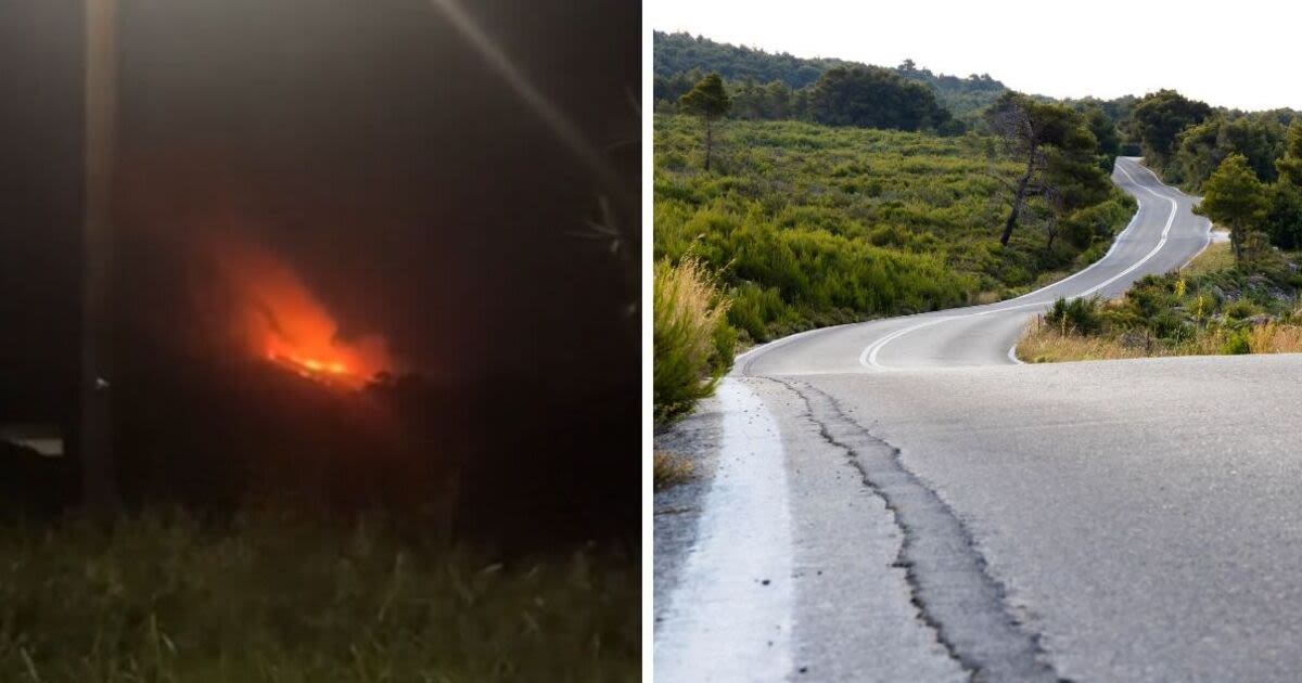 Urgent warning as horror fire lights up sky on Greek holiday island