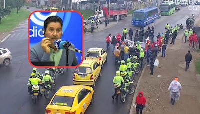 "¿Querían felicitación? ¿tapete rojo?": Morales, a taxista, por bloquear vías en Bogotá