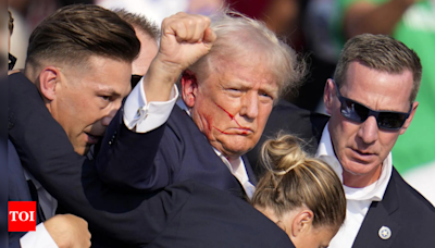 Photo of bloodied, defiant Trump takes on patriotic meaning - Times of India